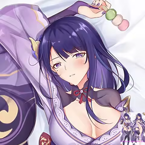 Dakimakura Anime Pillow Cover Genshin Impact Baal Double Sided Print Life-size Body Decoration