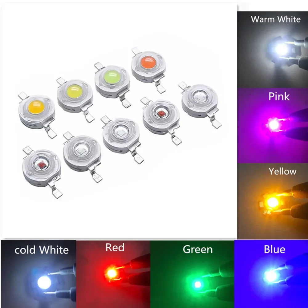 3W 10000K 20000K 30000K Warm Cold White Deep Red 660nm Royal Blue 445nm LED Diodes Plant Grow Light With 20mm base