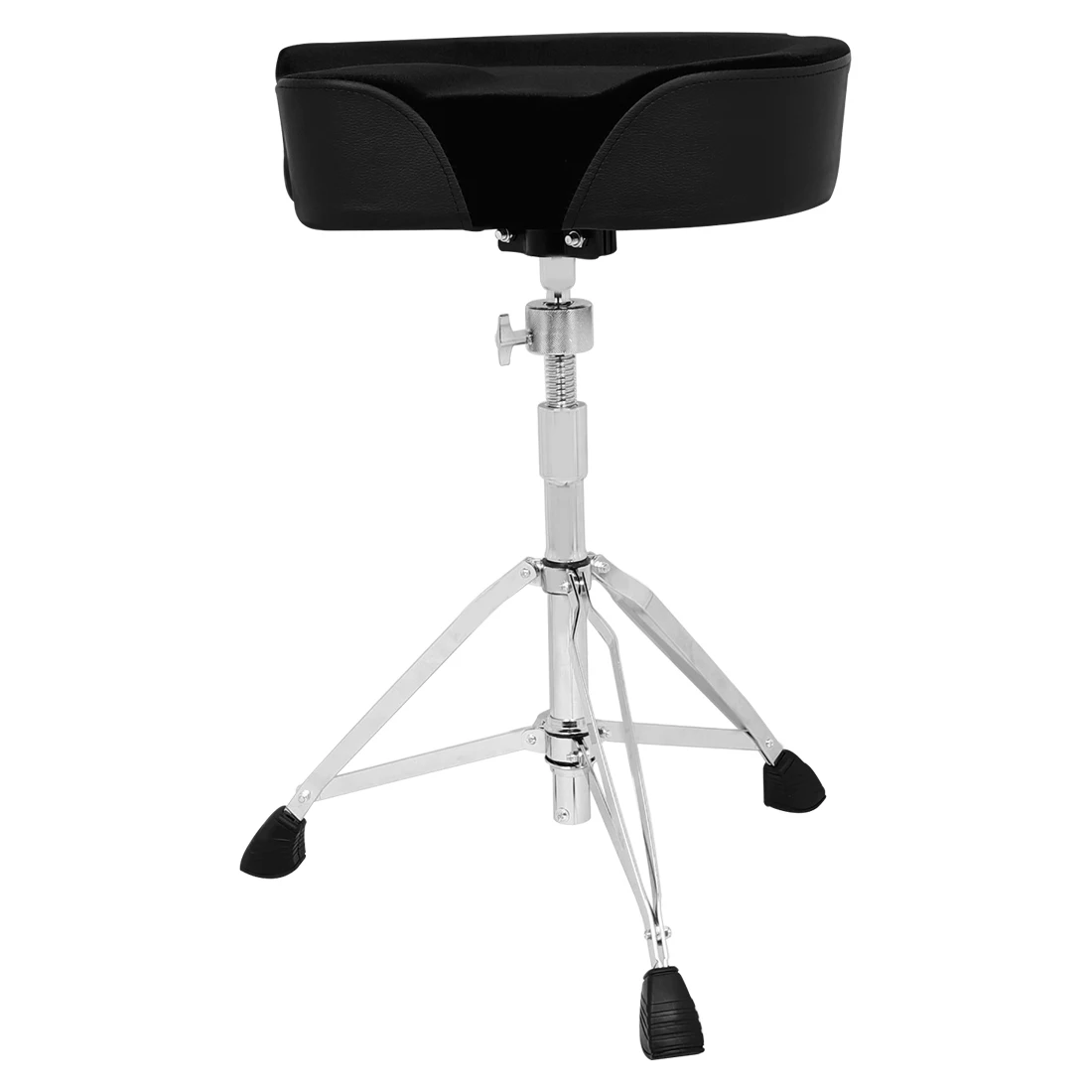 Universal Drum Stool Throne Seat Saddle Shape Drum Seat Stool Double-braced Stainless Steel Adjustable Legs Anti-slip 5 Levels