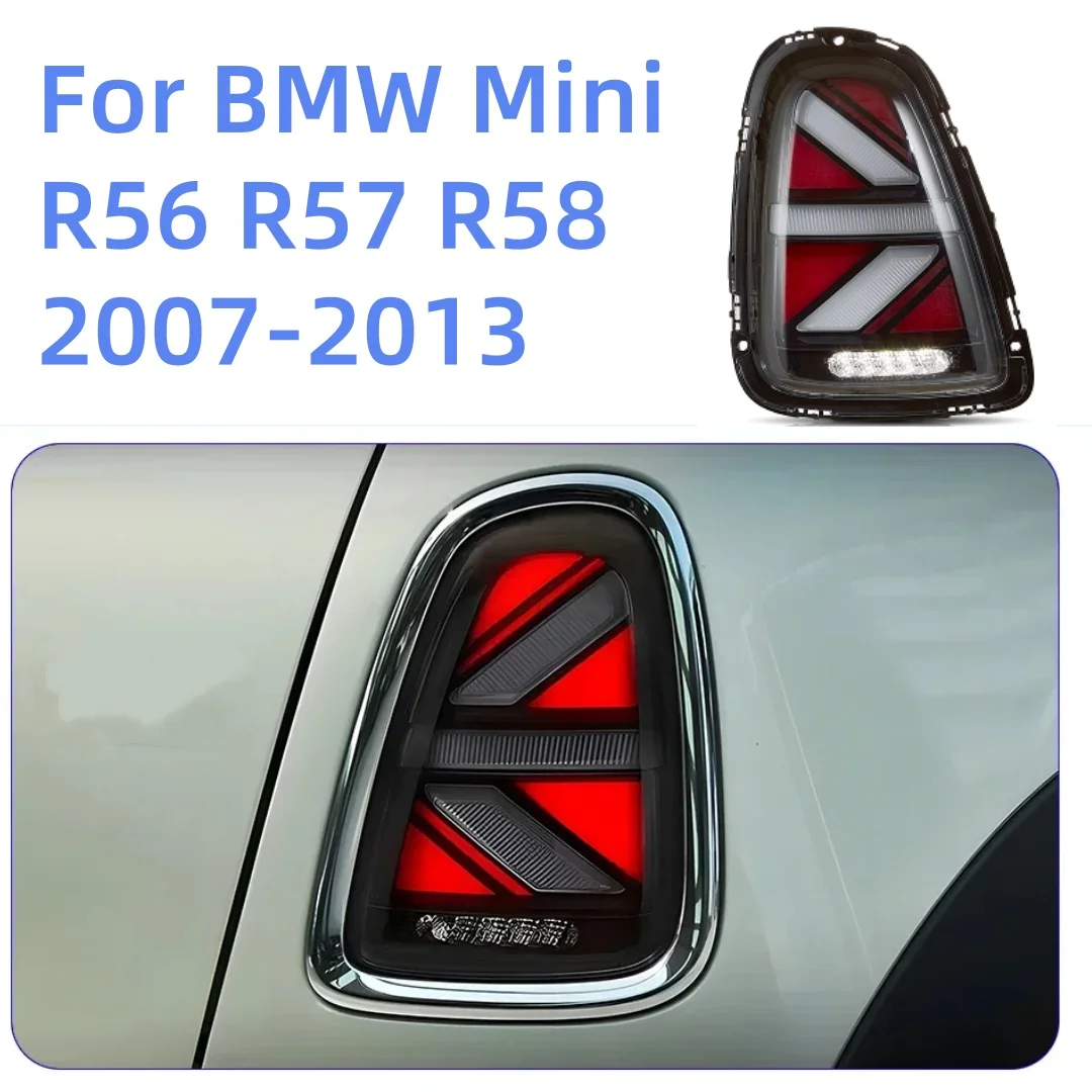 

Обновление нового дизайна автомобильных задних фонарей в сборе для BMW Mini R56 R57 R58 R59 2007-2013, светодиодный автоматический стример, аксессуары для поворотников