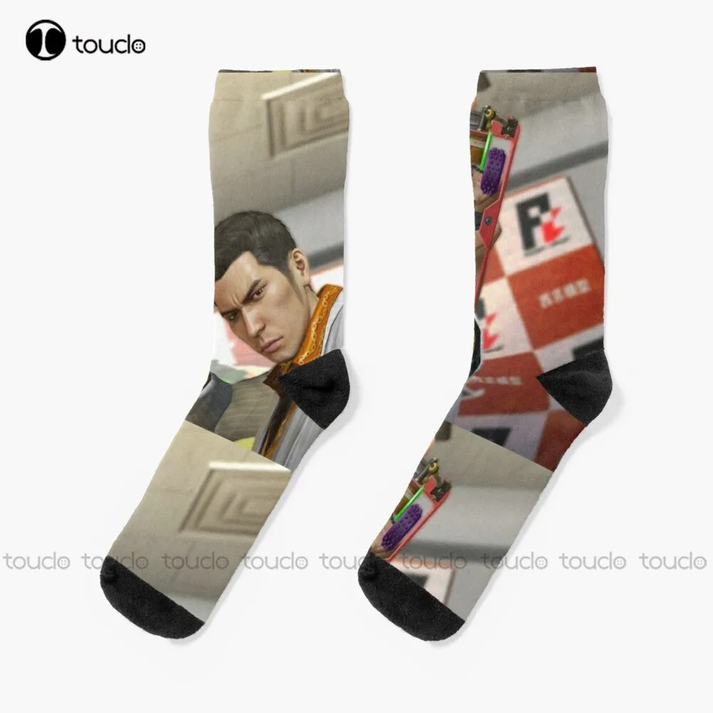 Go Golem Tiger! Yakuza Kiryu Kazuma Ryu Ga Gotoku Socks Football Socks Christmas New Year Gift Creative Funny Socks New Popular