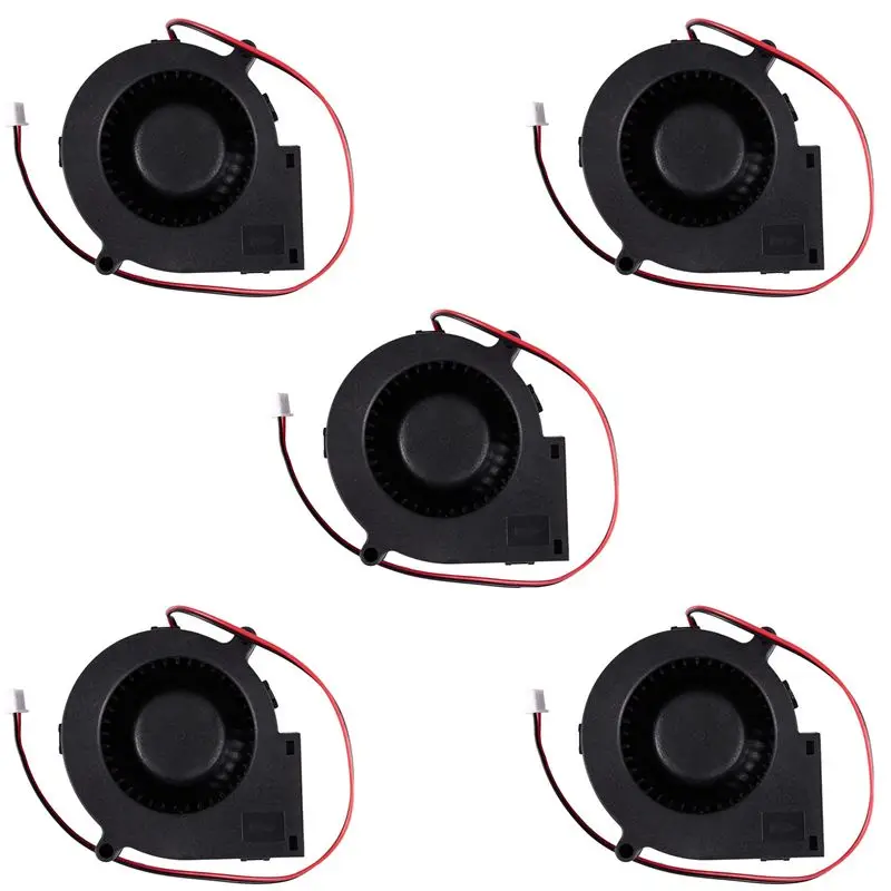 Leading-5Pcs 75Mm X 30Mm DC 12V 0.36A 2Pin Computer PC Blower Cooling Fan