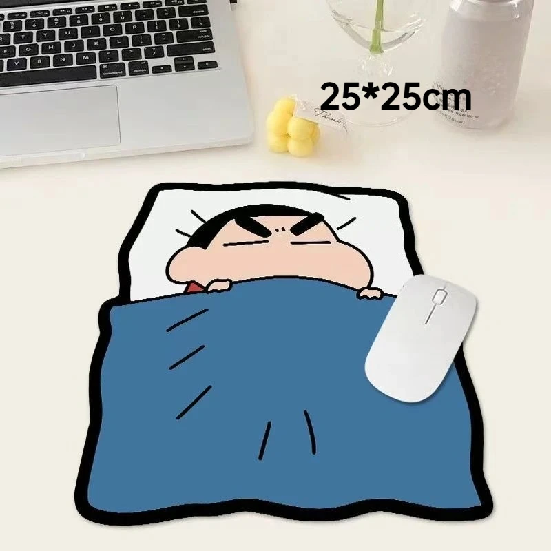 Cute Crayon Shinchan Mouse Pad, Rubber Non-Slip Base, Soft Fabric Surface, Anime Desk Mat for Office/Home/Computer view 5