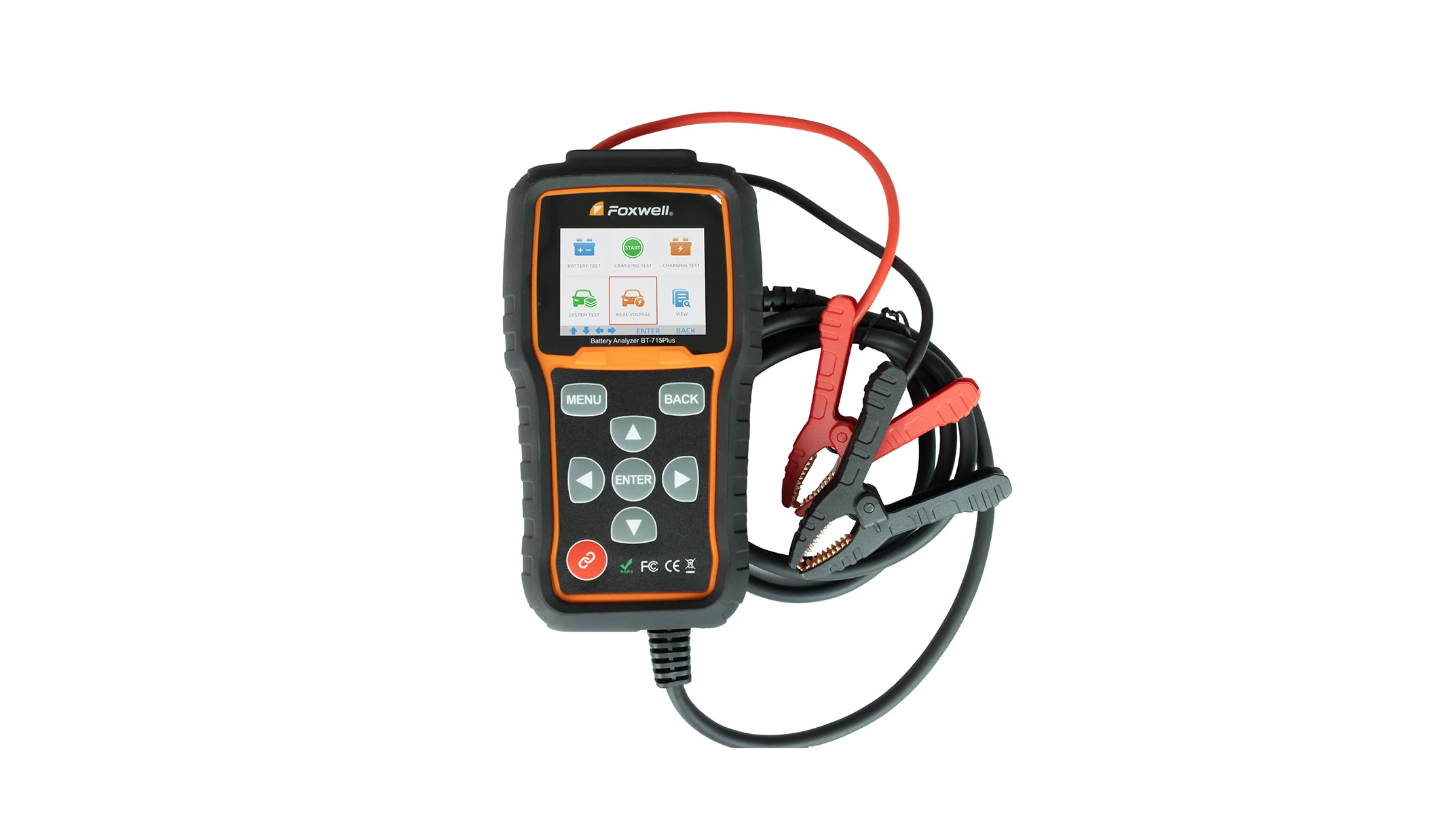 A + Foxwell BT715 Plus جهاز اختبار بطارية السيارة يدعم 12/24 فولت الفيضانات AGM EFB جل بطارية عمر البطارية محلل تحديث BT100