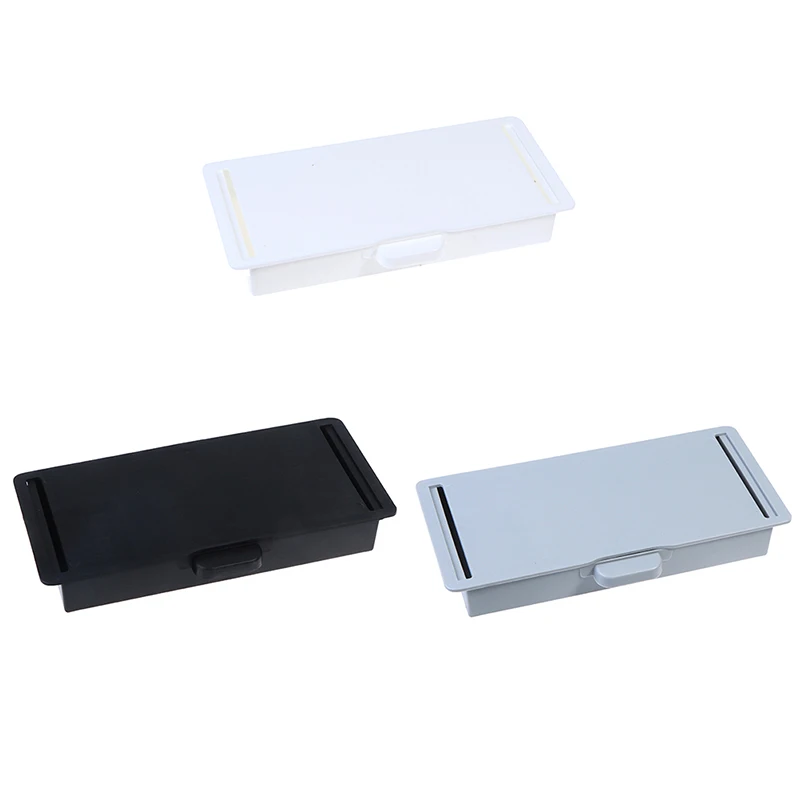 2022 Self-Adhesive Under Desk Drawer Hidden Storage Box Makeup Organizer Self Stick School Stationery Case Pencil Tray wholesale