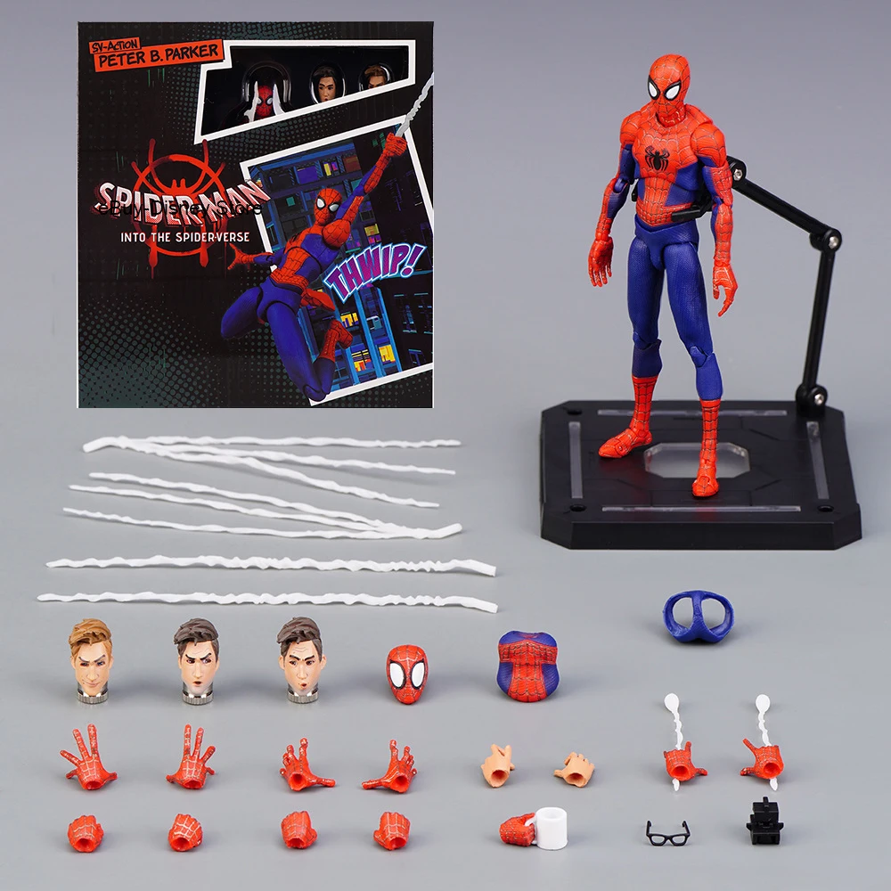 

High Quality Ko Sv Action Spider Man Peter Parker Action Figures Toys 16cm Spiderman Movable Statue Model Collectible Ornaments