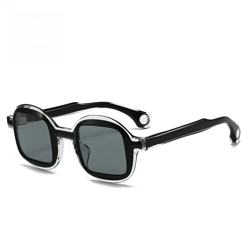 Belight البصرية جولة مع شكل مربع خمر الرجعية خلات الرجال النساء بارد الأزياء العصرية النظارات الشمسية مع حالة OBATA