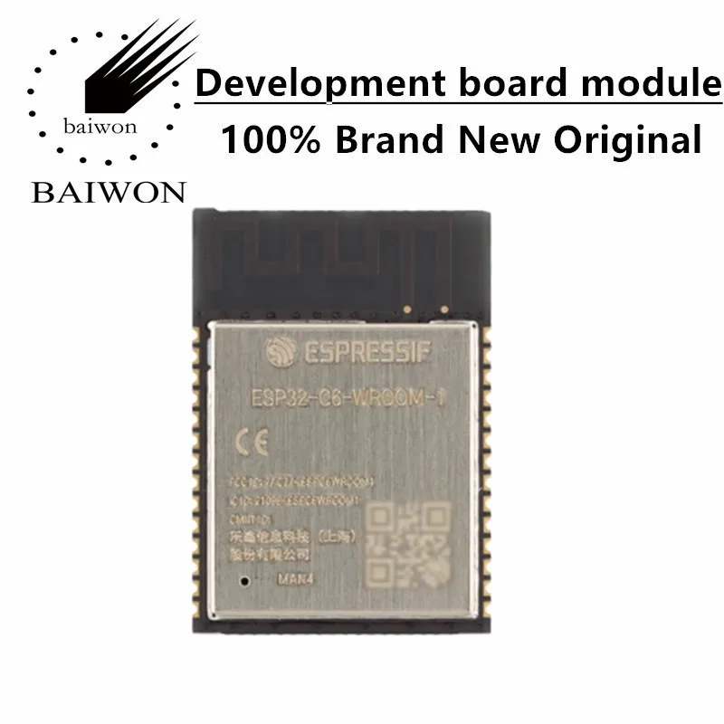 Original ESP32-C6-WROOM-1-N8 2.4GHz Wi Fi 6 Bluetooth 5 module