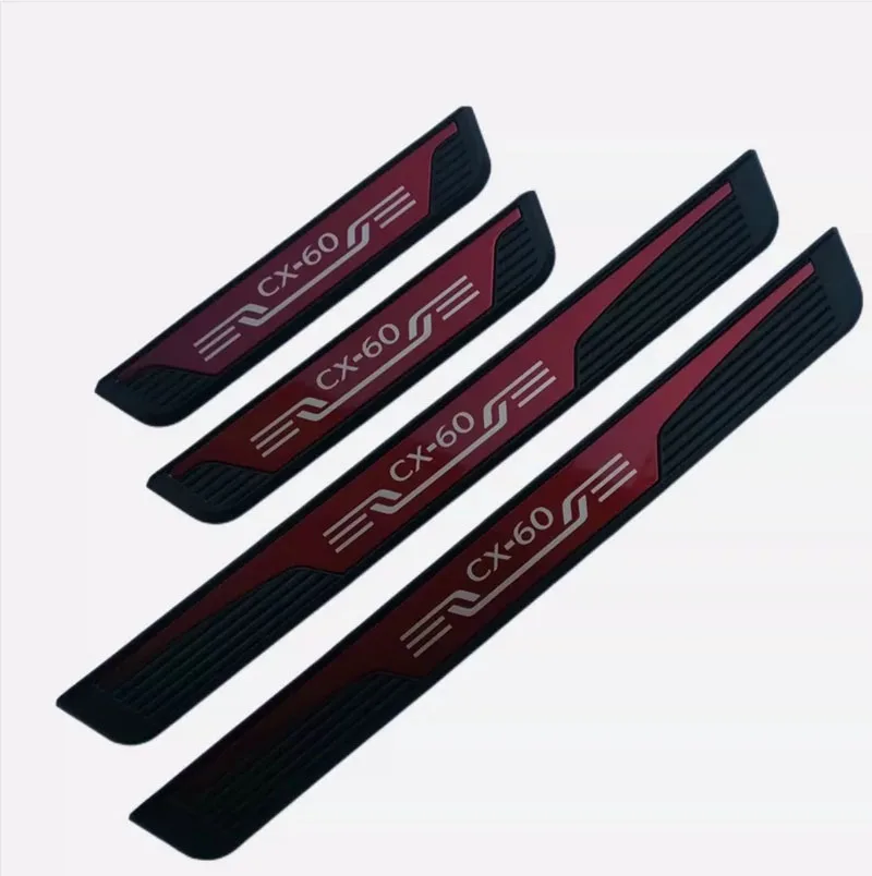 For Mazda CX-60 CX60 2023 2024 2022 Door Sill Scuff Plate Welcome Pedal Protector Kick Stainless Steel Car Styling Car Accessory