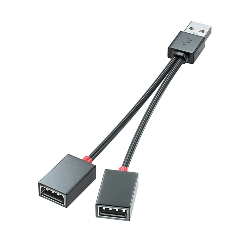 Hot 1 In 2 Out USB HUB Car USB Splitter Cable Multifunction Adapter Cord Charging Cable For Android Smart Phone