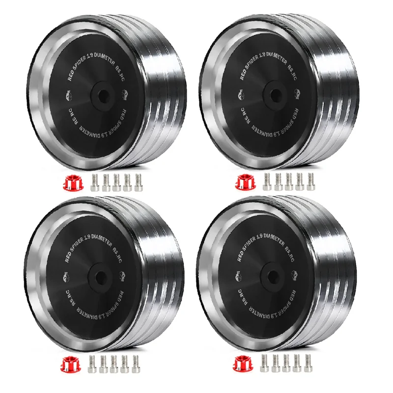 

4Pcs/Set 1.9 Inch Metal Retro Mirror Wheel Hub For SCX10 TRX-4 RC Car Modification Accessories Universal-Y46A