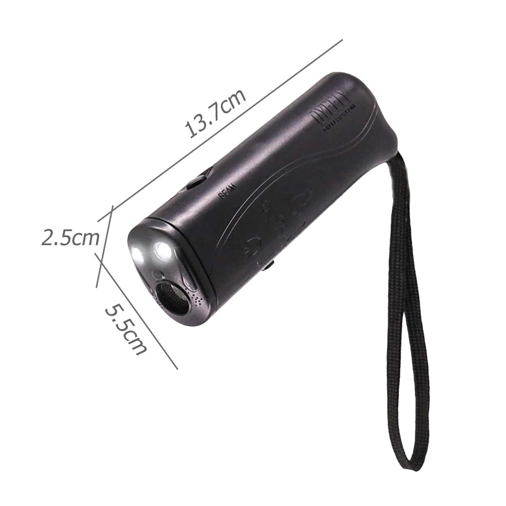 Ultrasonic Bark Arrester Plastic with LED Flashlight Dog Anti Barking Device Bark Deterrents Device for Pet Training Accessories