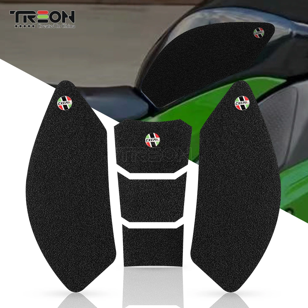 Motorcycle Tank Gas Pad Knee Fuel Side Grips Protector Decals For Kawasaki ZX10R ZX-10R 2009 2010