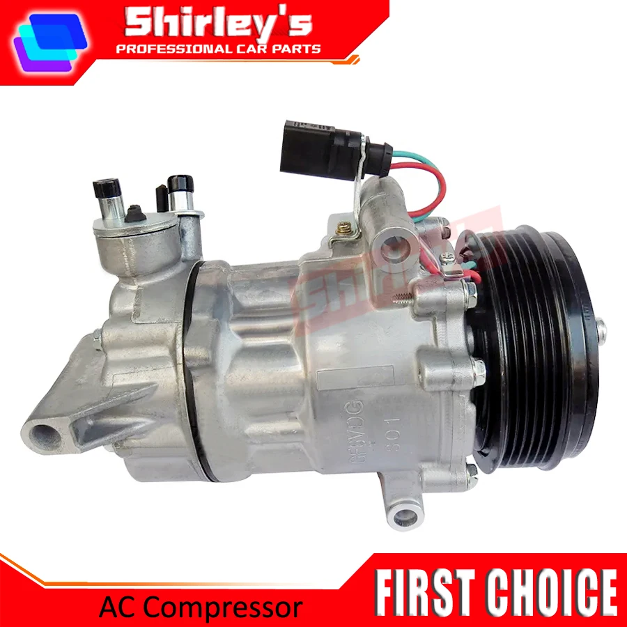 Sanden SD6V12 Auto A/c Ac Compressor For AUDI SKODA VOLKSWAGEN 6RF820803C 6R0820803B 5U0820803F 0282909253 0053612353 6PK 110mm