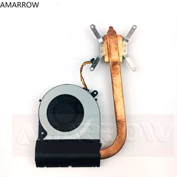 Original laptop heatsink cooling fan cpu cooler For TOSHIBA C850 C855 L850 C50 C55 CPU heatsink Fan+brass radiator