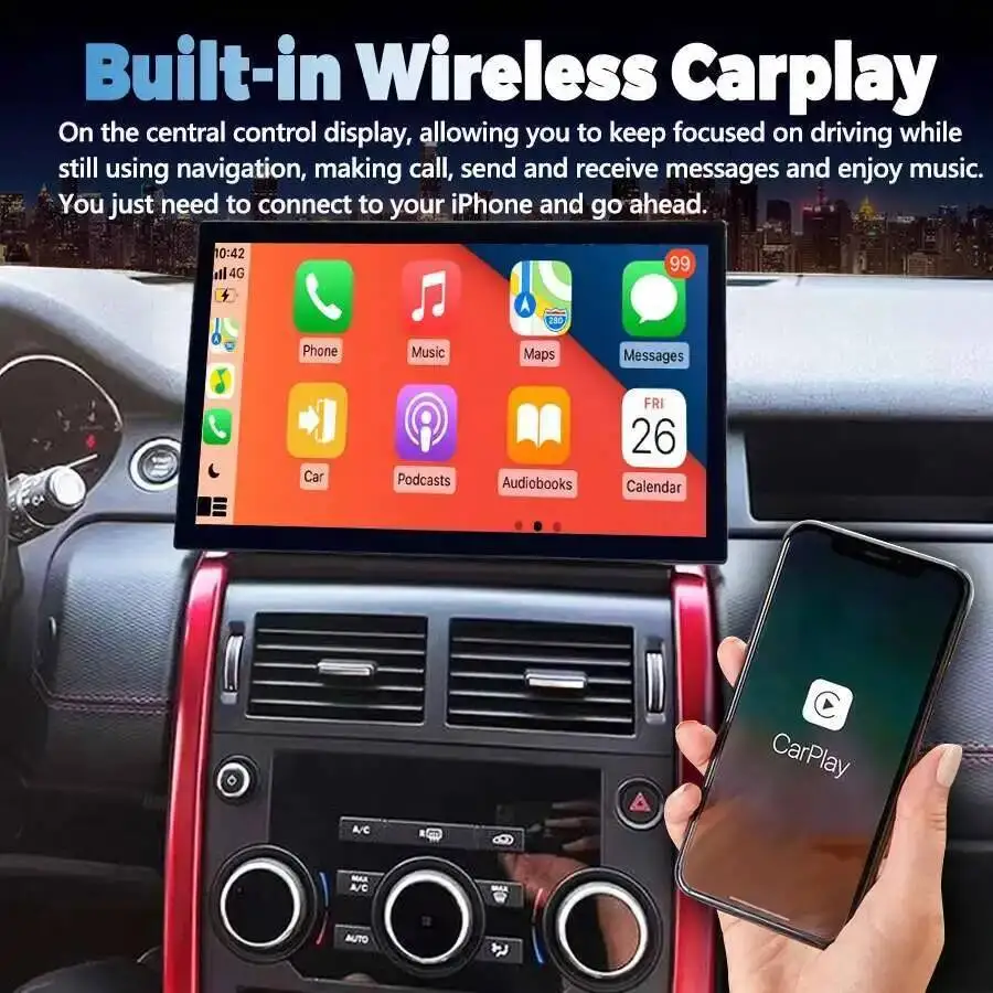13.3" Dual System Android Multimedia Player For Land Rover Discovery Sport L550 2015-2019 Carplay Auto Car GPS Navigation Stereo - view 3