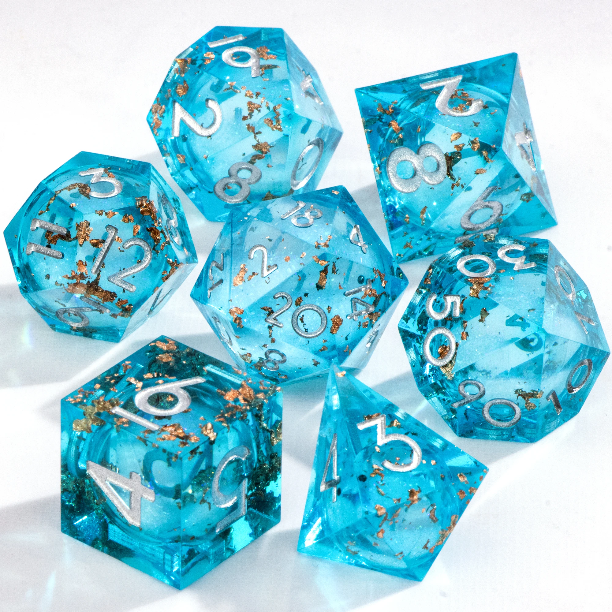 

Liquid Core Dice Sharp Edge Dice for Dungeons and Dragons Dice Resin dnd dice D20 d&d dice , Galaxy Dice set
