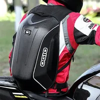 OGIO 30-48L Carbon Fiber Hard Shell Motorcycle Backpack Bags Moto Racing Knight Storage Travel Computer Bag Full Face Helmet ogI