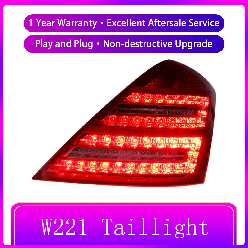 Car Taillight Styling FOR Benz W221 S300 S350 S400 2006-2008 Tail Light DRL Rear Lamp Upgrade LED Configure Auto Tool Accessory