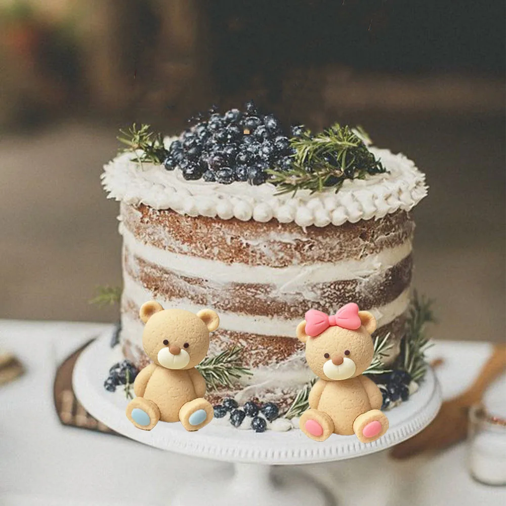 Geschlecht offenbaren Bären-Kuchenaufsätzen, Bären-Kuchendekorationen für Jungen und Mädchen, Babyparty, Geschlecht offenbaren Geburtstagsparty-Dekorationen – Detail 3