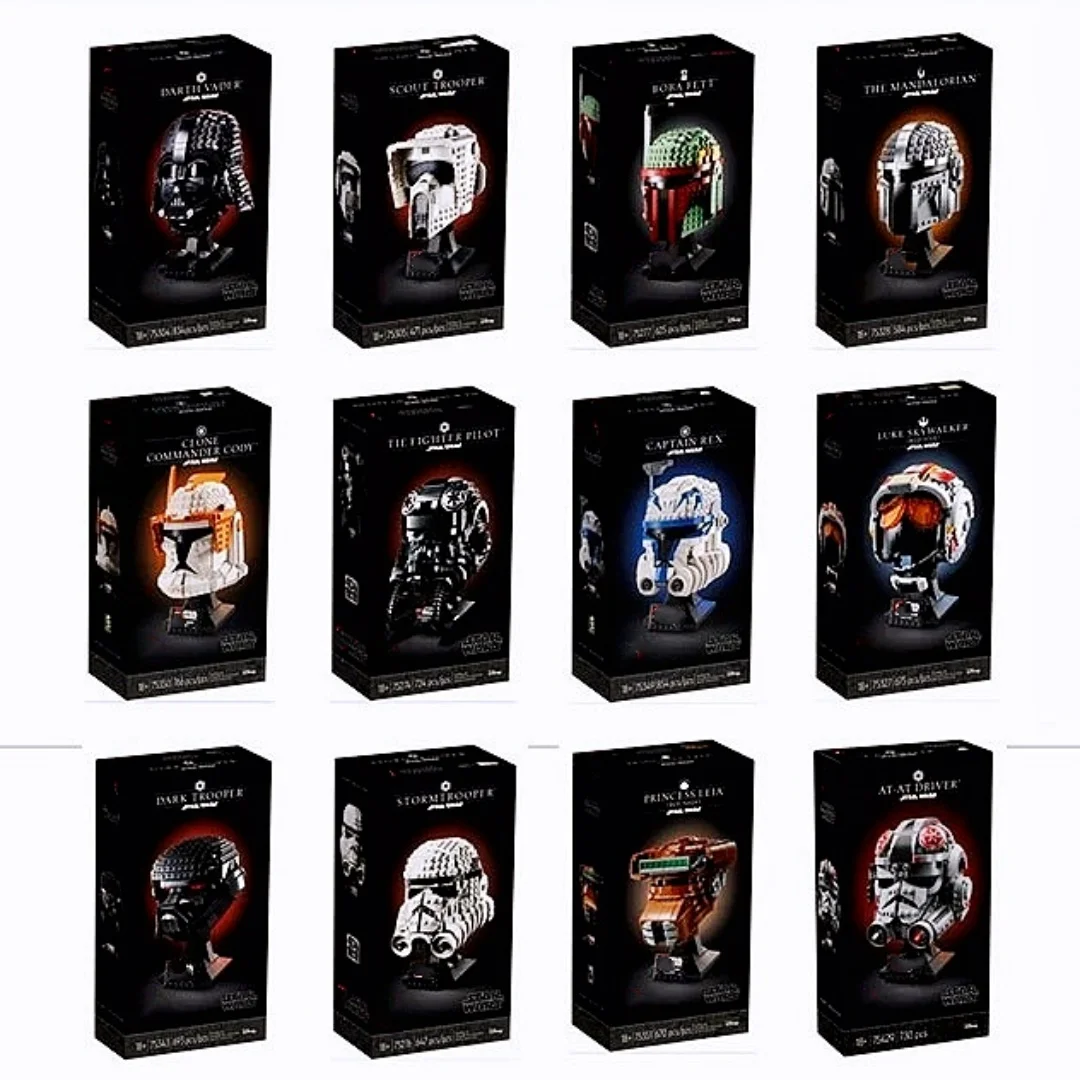 2025 جديد Stormtrooper التعادل المقاتل الطيار دارث فيدر كيلو رن AT-AT سائق خوذة اللبنات الطوب عيد الميلاد اللعب الهدايا