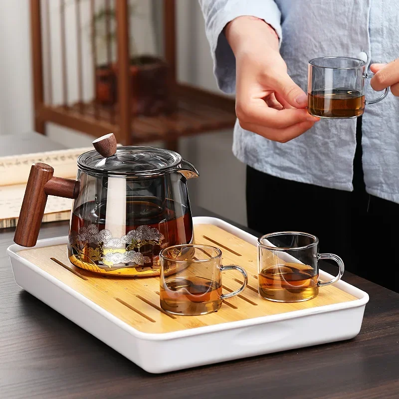 Glass Tea Pot High Temperature Resistant Glass Teapot Glass Tea Set Gaiwan Infuser Teapot for Infusion Kettle Pu Erh Pots Puer