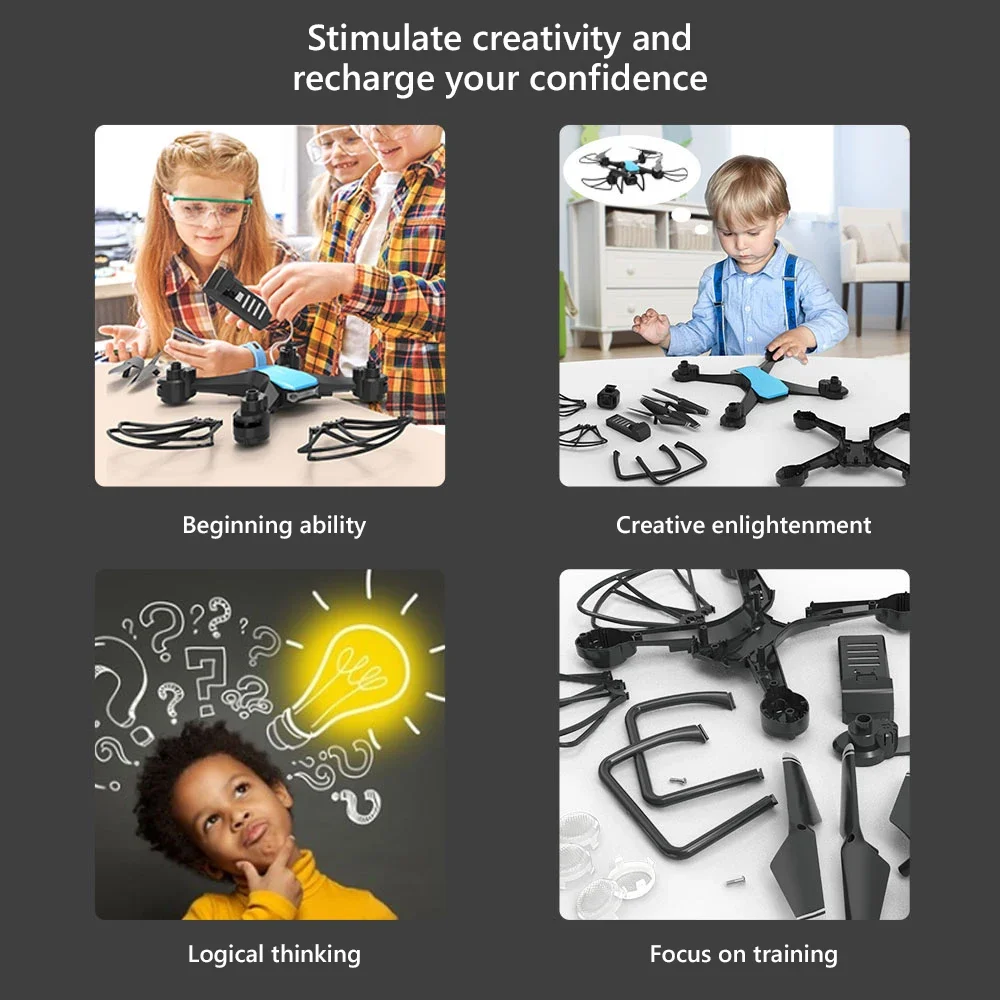 JJRC H108 Insegnamento fai da te Assemblaggio Mini Drone Addestramento interattivo Altitudine fissa Fotografia aerea Drone aereo telecomandato
