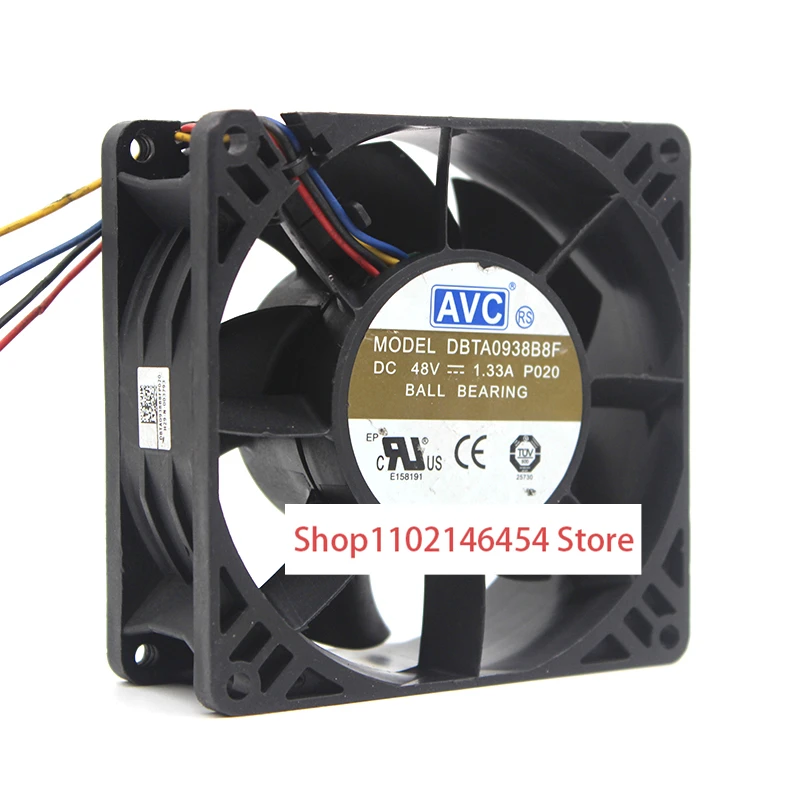 

1 шт. для AVC DBTA0938B8F P020 DC 48 В 1,33 А 92x92x38 мм 4-проводной охлаждающий вентилятор