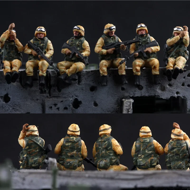 

Коллекционная модель 1:72, 6 фигурок американских пилотов, солдат-пилотов вертолетной десантной команды США, аксессуар для демонстрации сцен
