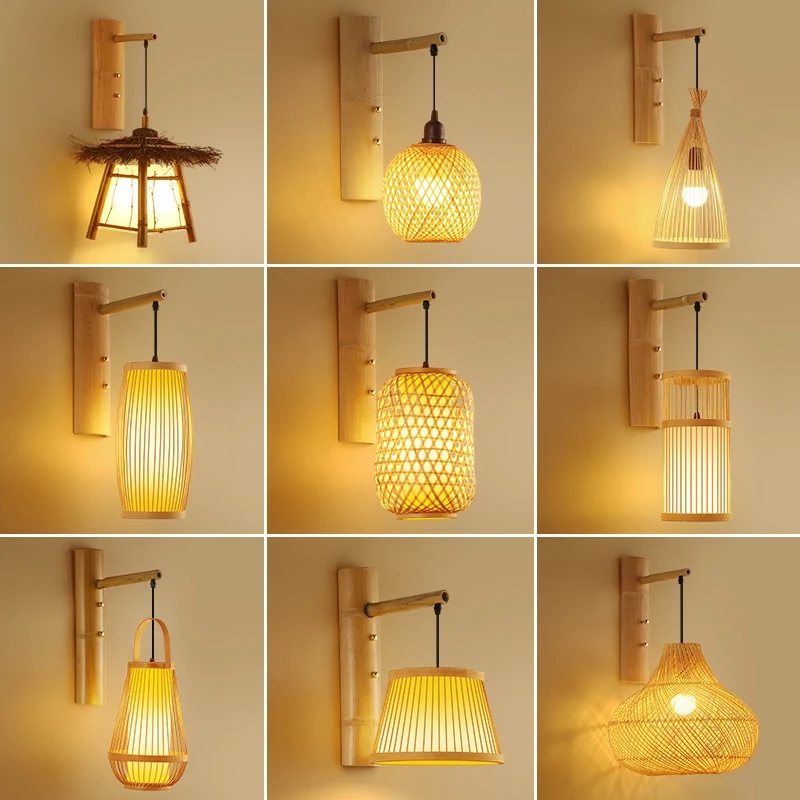 

Wall lamp wall corridor wall hanging lamp bedroom bedside retro new Chinese personalized decorative lamp