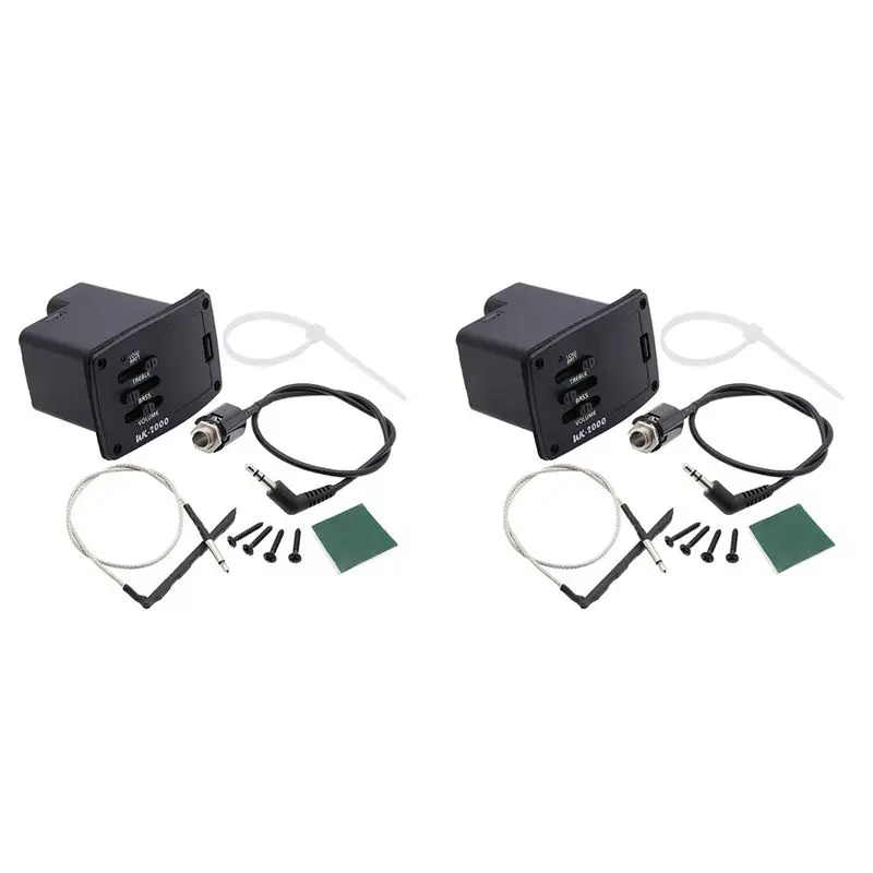 HOES-2X Pickups UK-2000 Ukulele Mini Guitar Pickup 2 Band UK2000 EQ Equalizer System For Ukulele Guitarra