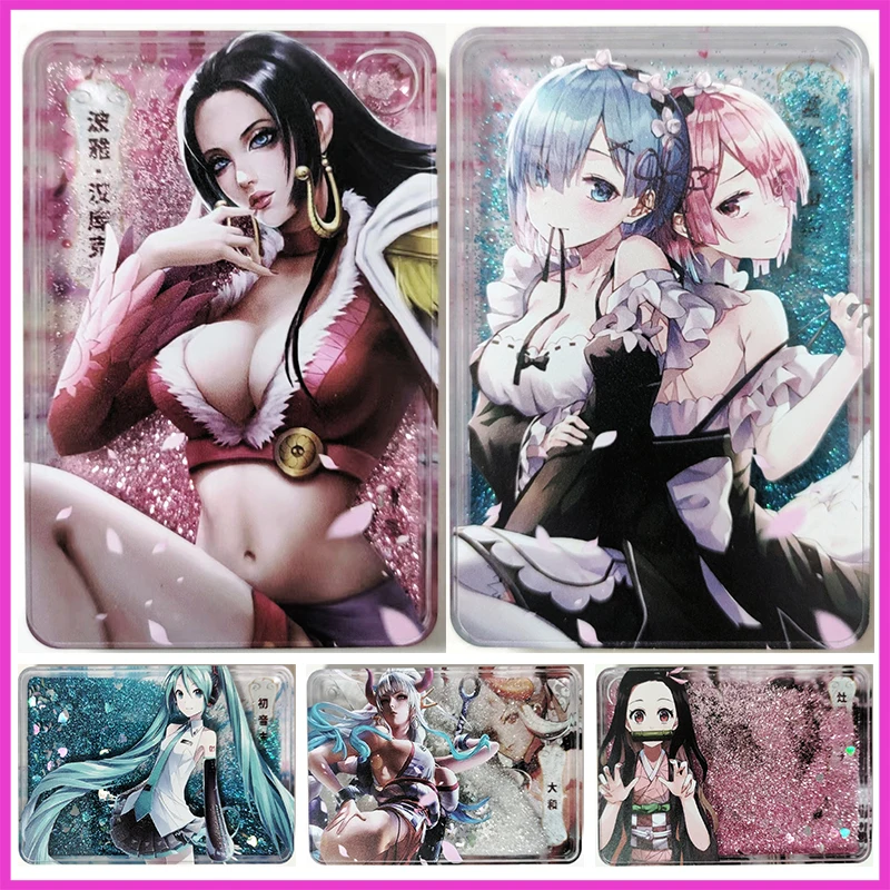 

Anime Goddess Story Rare Quicksand Refraction Flashcards Hancock Hatsune Miku Toys for boys Collectible Cards Birthday Gifts