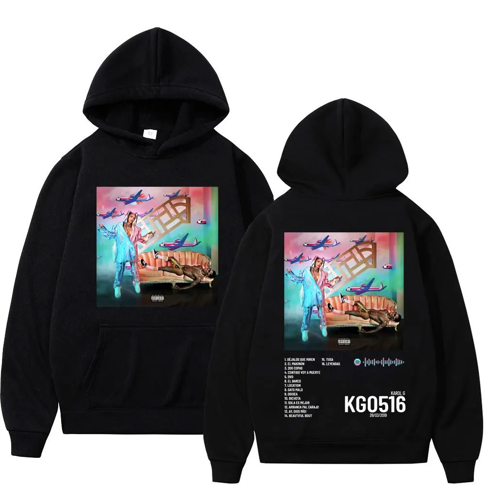 

Singer Karol G Music Album KG0516 Graphic Hoodie Fashion Hip Hop Oversized Pullovers Men Women Street Y2k Aesthetics Sweatshirts