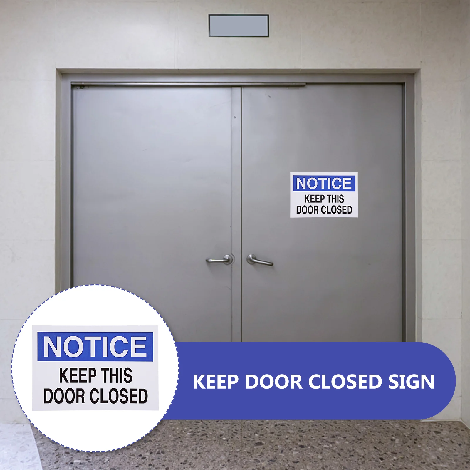 Logo Signs Closed Keep This Door Notice Metal Aluminum Plate Fire Warning The Office for