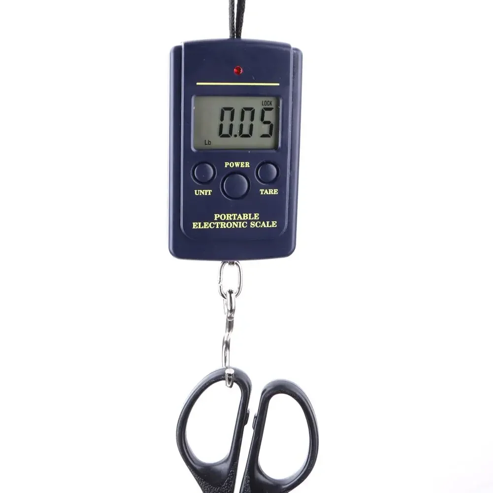 40kg x 5g Mini Digital Scale for Fishing Luggage Travel Weighting Steelyard Hanging Electronic Hook Scale, Kitchen Weight Tool