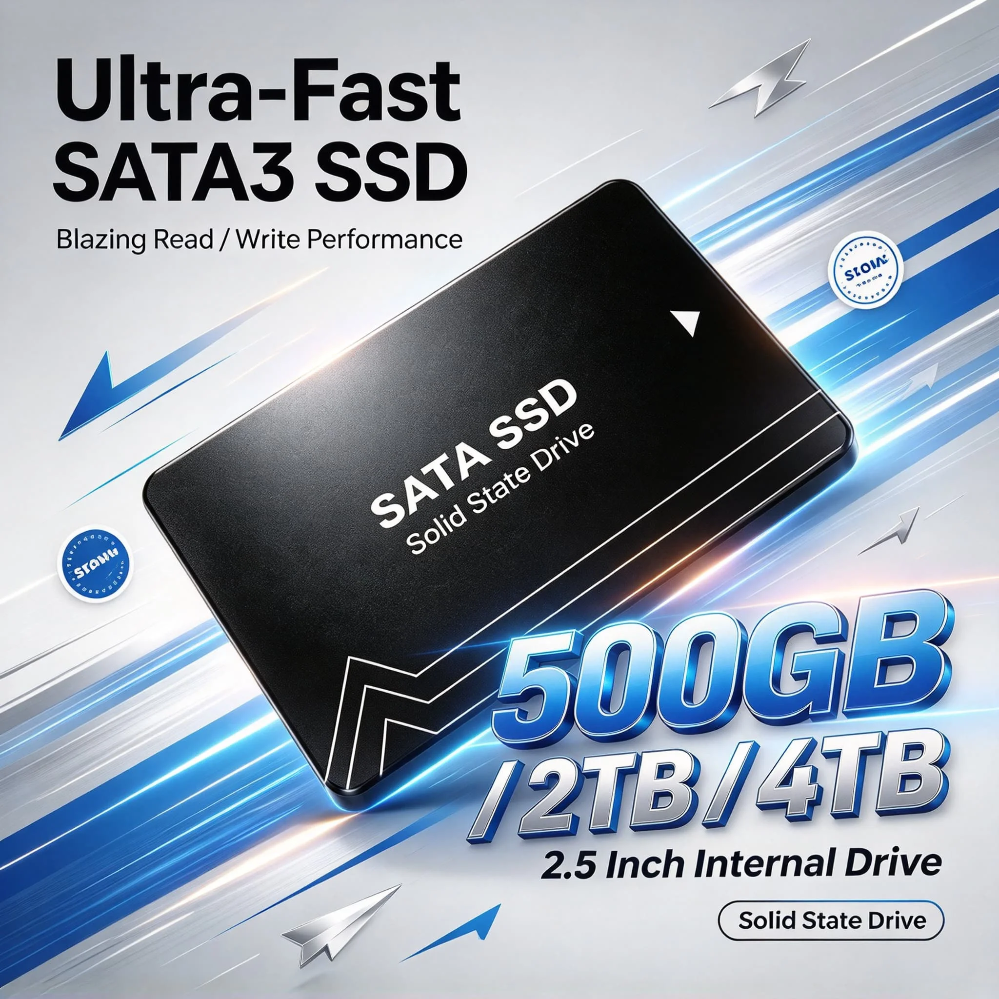 2026 2.5 Inch SATA III 6Gb/s SSD 500GB 1TB 2TB 4TB Internal High Speed Solid State Drive for Laptop Desktop SATA3 Hard Disk