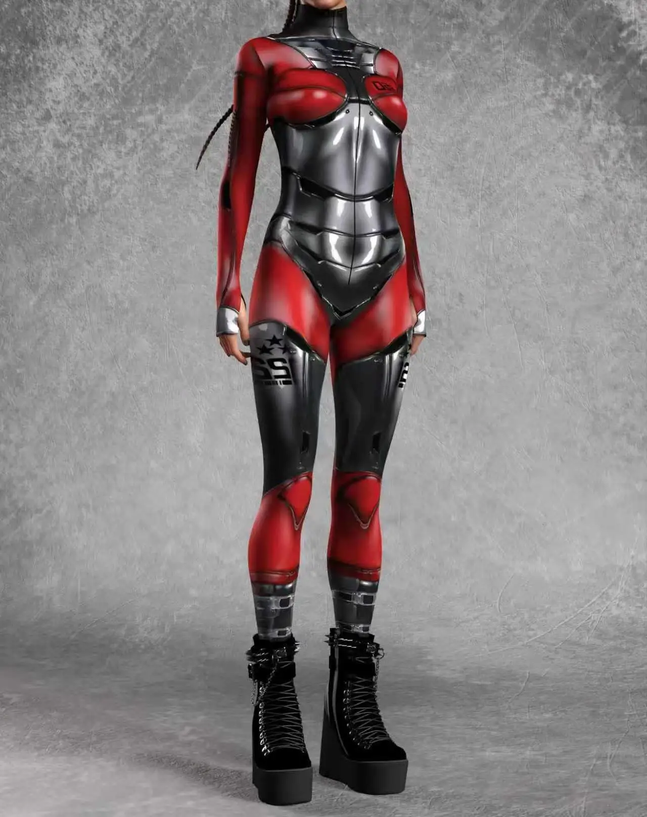 Modischer Rosa Erwachsenen-Damen-Jumpsuit Cosplay-Strumpfhose Punk-Steampunk-Bodysuit Karneval Bühnenauftritte Rollenspiel-Kostüm Neu 2026 – Detail 15