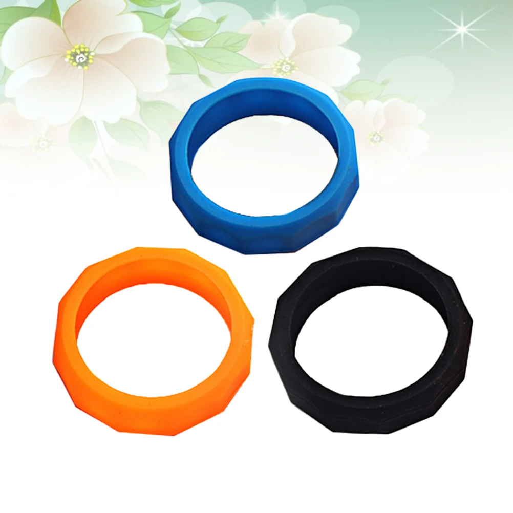 

3Pcs Skidproof Circle for Microphone Hexagonal Anti-Roller Ring Protective Case Drop-Resistant Microphone Cover for Dance Ball