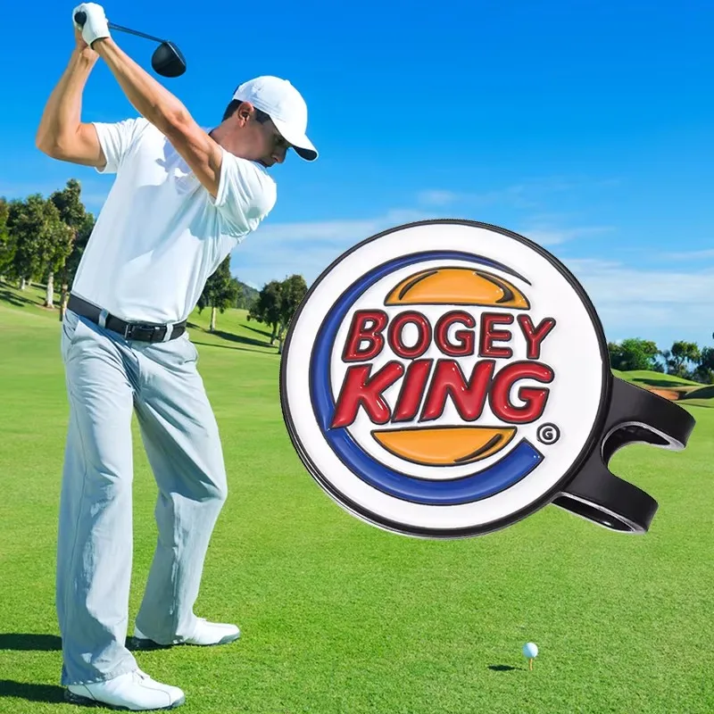 Bogey Ball King Kreative Golf-Hutclips Magnetischer Golfball-Marker Trendiger Dekorativer Schmuck Geschenk für Golf-Liebhaber