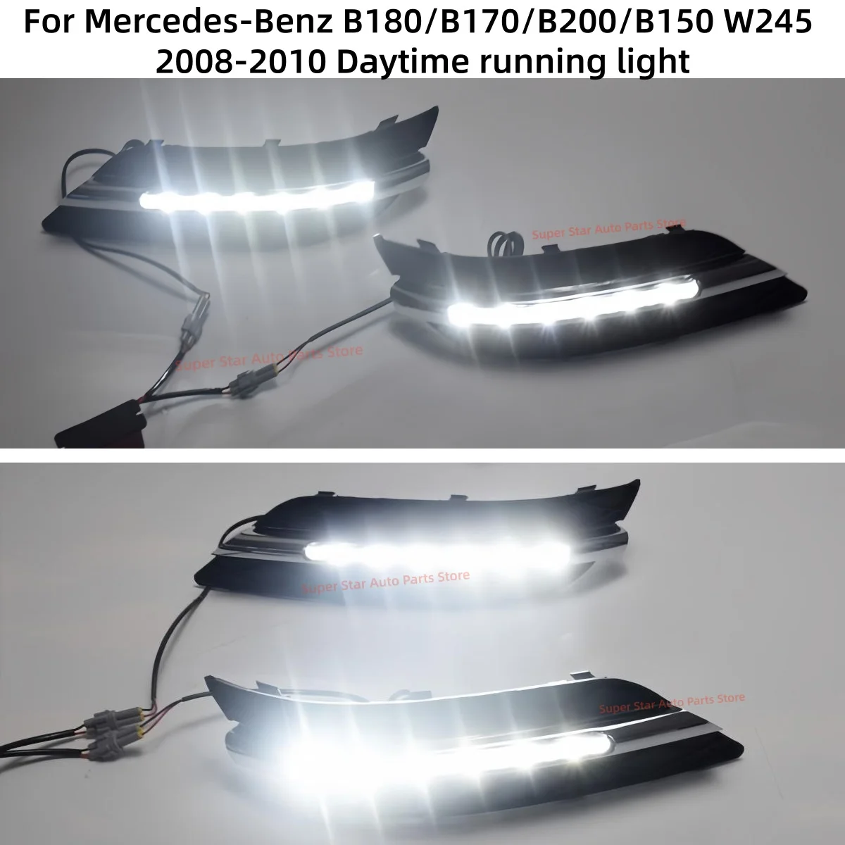 

Дневные ходовые огни для Mercedes-Benz B180/B170/B200/B150 W245 2008-2010, модификация, одноцветные противотуманные фары, автозапчасти