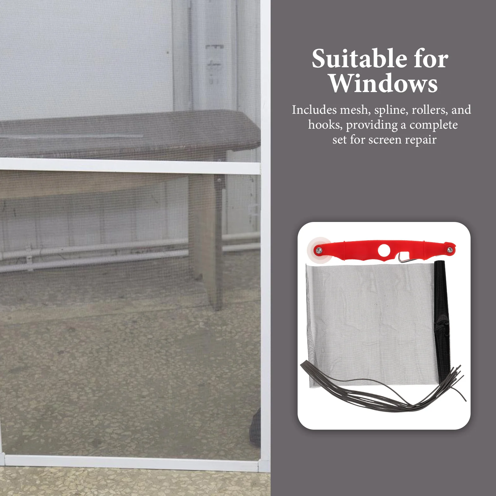 

1Set Mesh Window Screen Replacement DIY Screen Door Mesh for Home Porch Patio Reliable Mosquito Protection Easy Replace