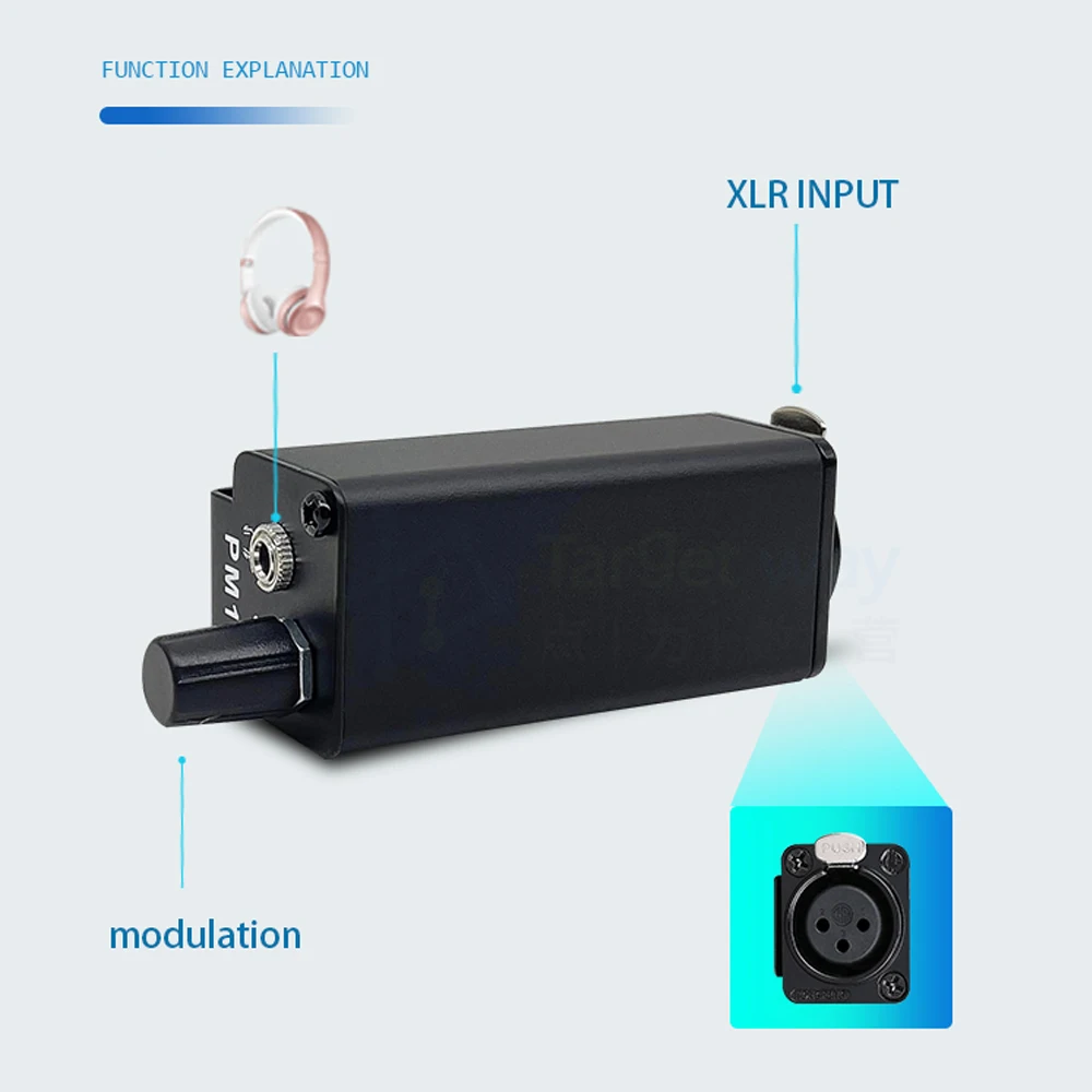 Mini HIFI Headphone Amplifier Converter XLR To 3.5MM Audio Interface Mini Portable HIFI Headphone Amplifier Clip Mount