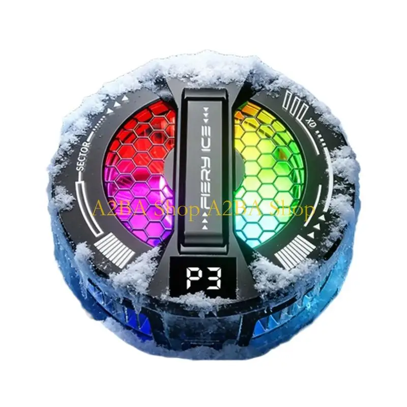 A2BA Phone Cooling Fan with Back Clip for Game Live Low Noise Semiconductor Heat Sink Universal Cooling System