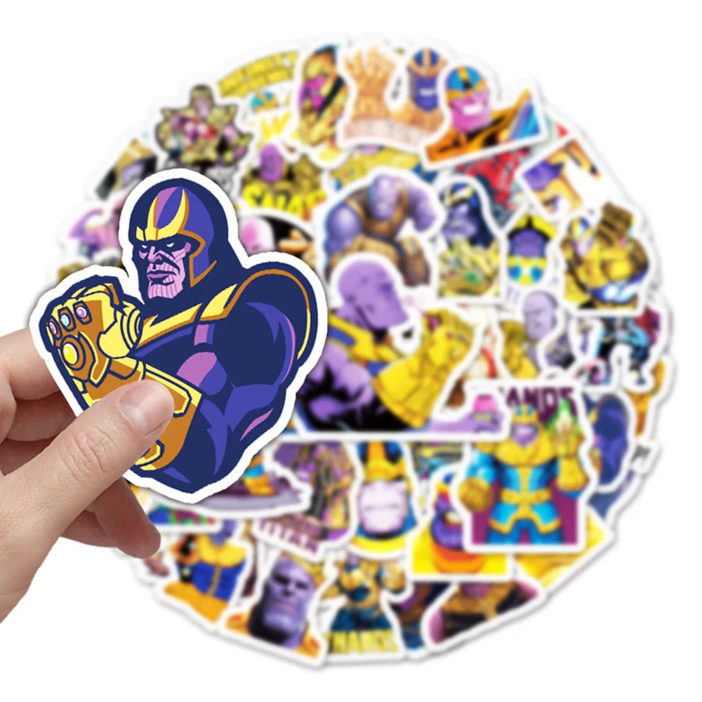 10/30/50Pcs Disney Marvel Thanos Cool Stickers Decal DIY Skateboard Laptop Phone Car Bike Motorcycle Waterproof Sticker Kids Toy