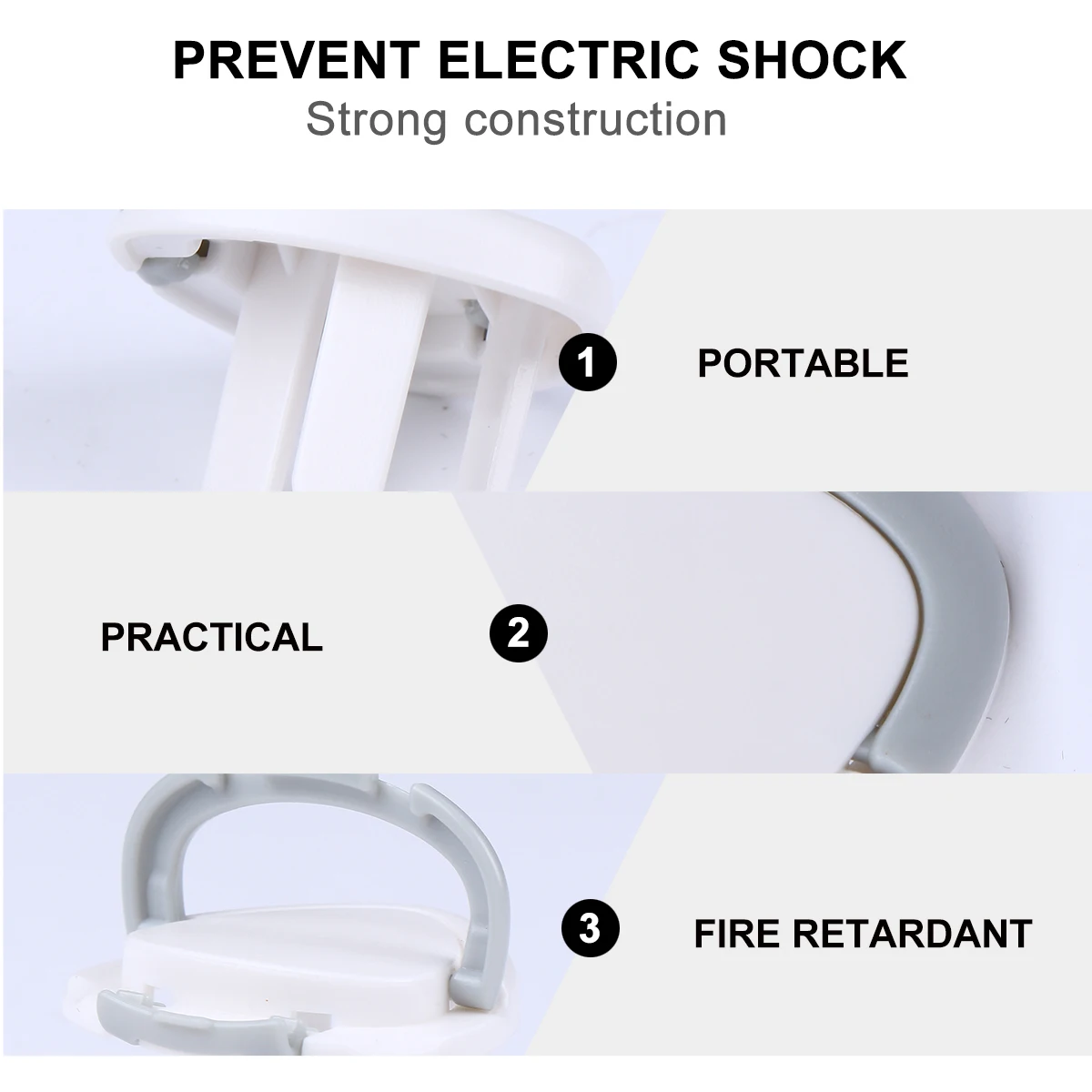 

12pcs Fit Prevent Shock Outlet Plug Electric Socket Covers Outlet Covers Protectors Baby Safe Reliable Abs Plastic