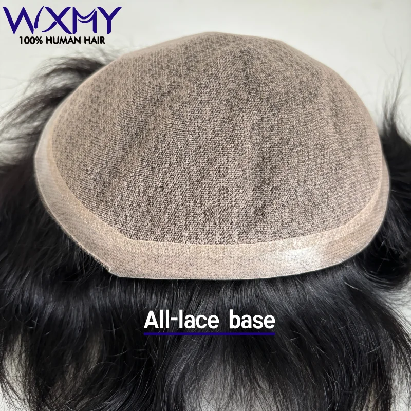 

Silk Base Toupee Men's Wig Male Hair Prosthesis Breathable Natiral Human Hair For Men System Natural Hair Piece Toupee Men WigS