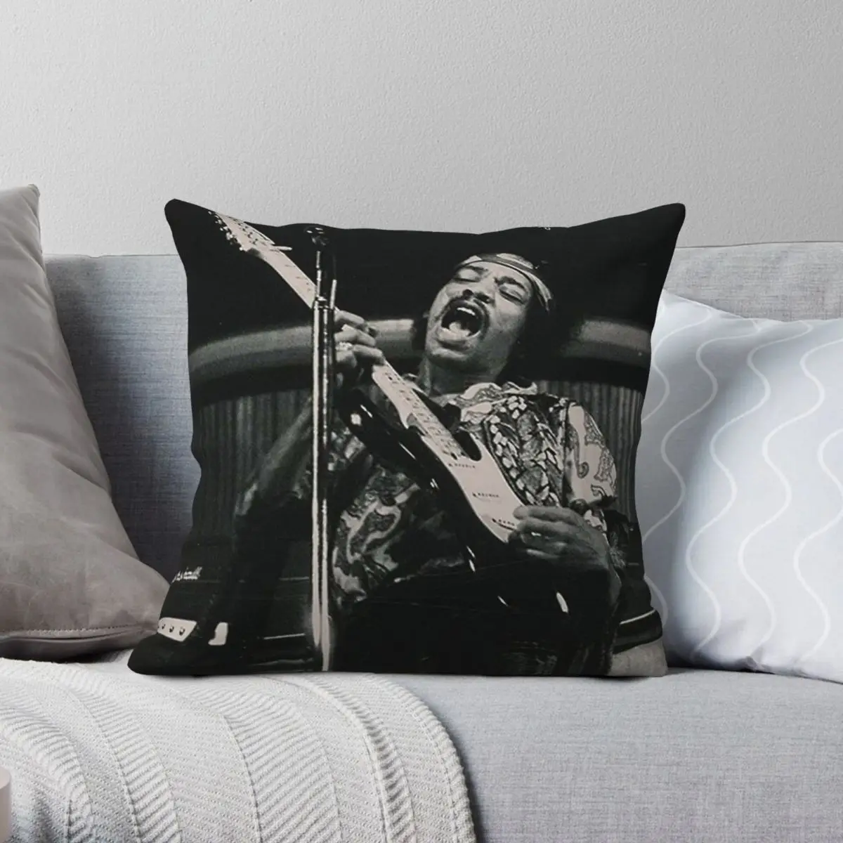 Квадратная наволочка Jimi Hendrix Copenhagen Live, полиэстер, лен, бархат, декоративная наволочка с принтом, домашняя наволочка, оптовая продажа