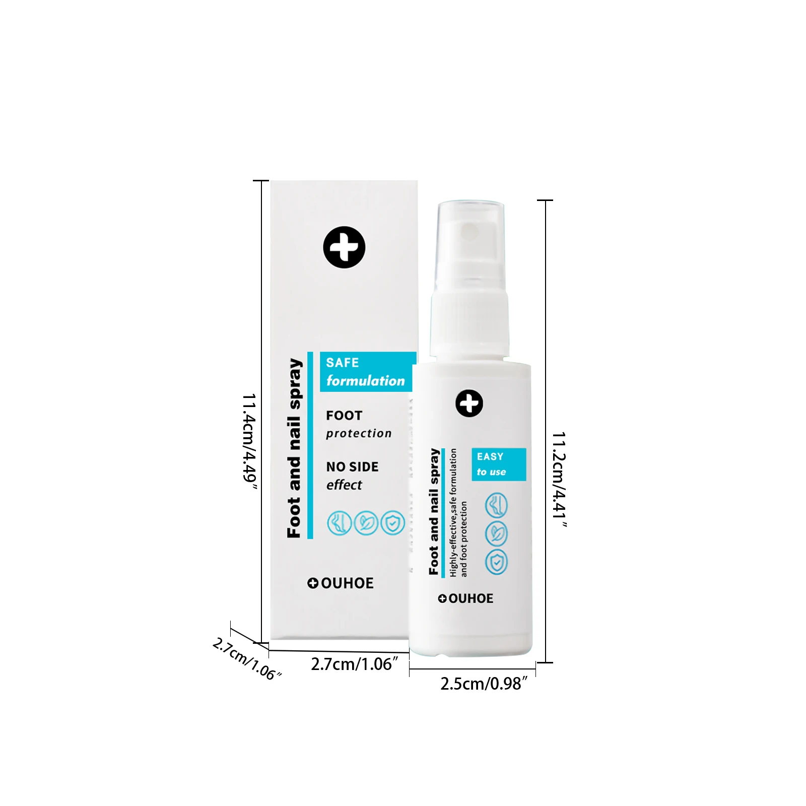 OUHOE Foot Skin - Nourishing Spray - Repairs Fungal - Damaged Nails and Skin, Must - have for Foot Care