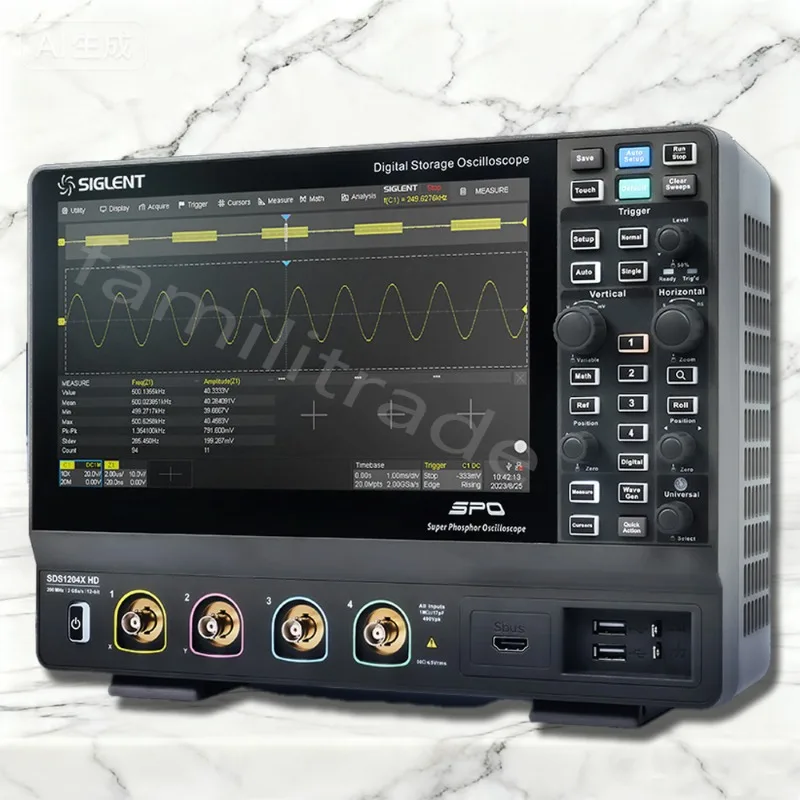 1PC NUEVO Osciloscopio SIGLENT SDS1072X SDS1074X SDS1104X SDS1202X SDS1204X SDS1102X HD en stock, 12 bits, 4 canales, 2 canales, 2GSa/s, 100Mpts, en caja