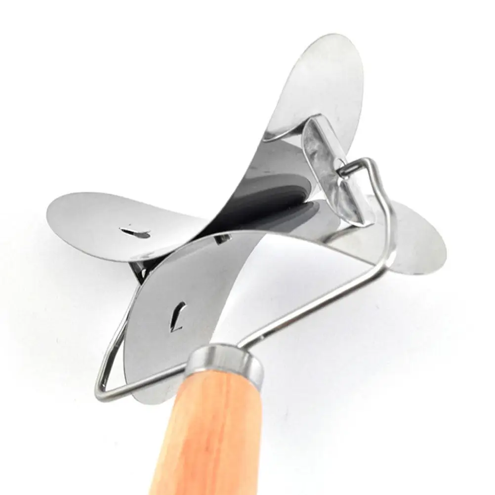 Cortador de Masa para Empanadillas de 2 Piezas, de Acero Inoxidable con Mango de Madera, Herramienta de Cocina para Cortar Masa que Ahorra Esfuerzo, para el Hogar